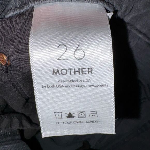 Mother Denim High Waisted Looker Dancing in the Dark washed black ankle jeans si - Picture 8 of 13